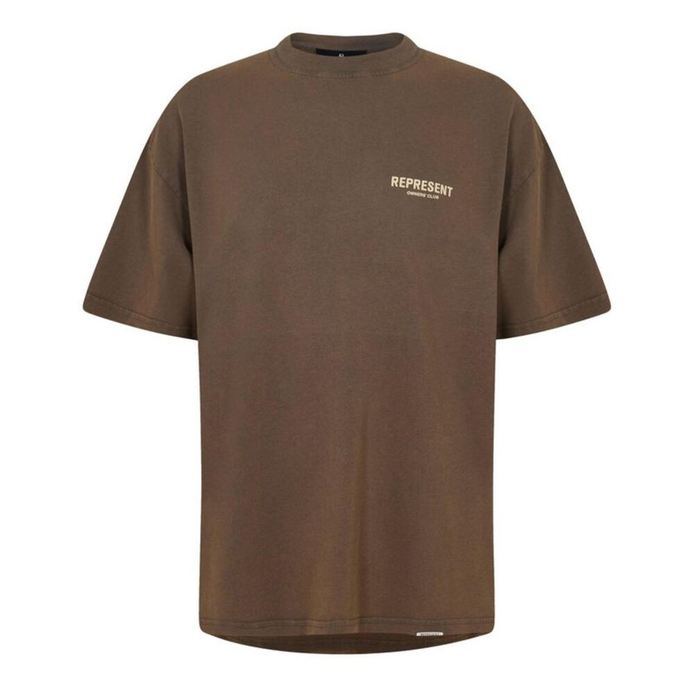 Represent Mens Owners Club Cotton T-Shirt / Almond